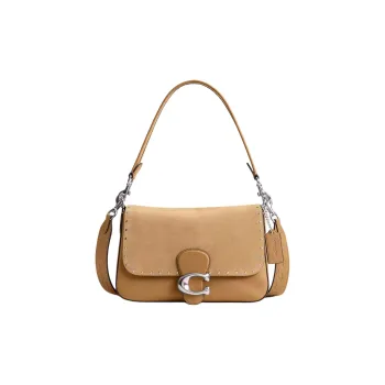 COACH Tabby Suede Portable Crossbody Bag, Shoulder Bag Medium Size Women's Earthy Yellow