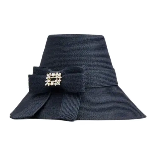 Roger Vivier Raffia Bucket Hats Women's Blue