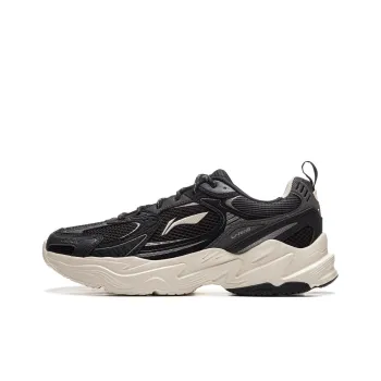 LiNing Meteor 2K Cushioning, Slip Resistant, Abrasion Resistant Support Low Top Chunky Sneakers Men's Black
