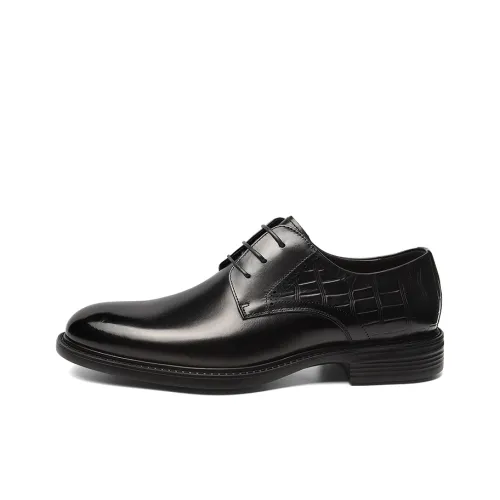 Guoju Dress Shoes Men Low-Top Black