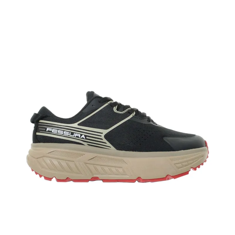 FESSURA Low Top Running Shoes Men's Black-1
