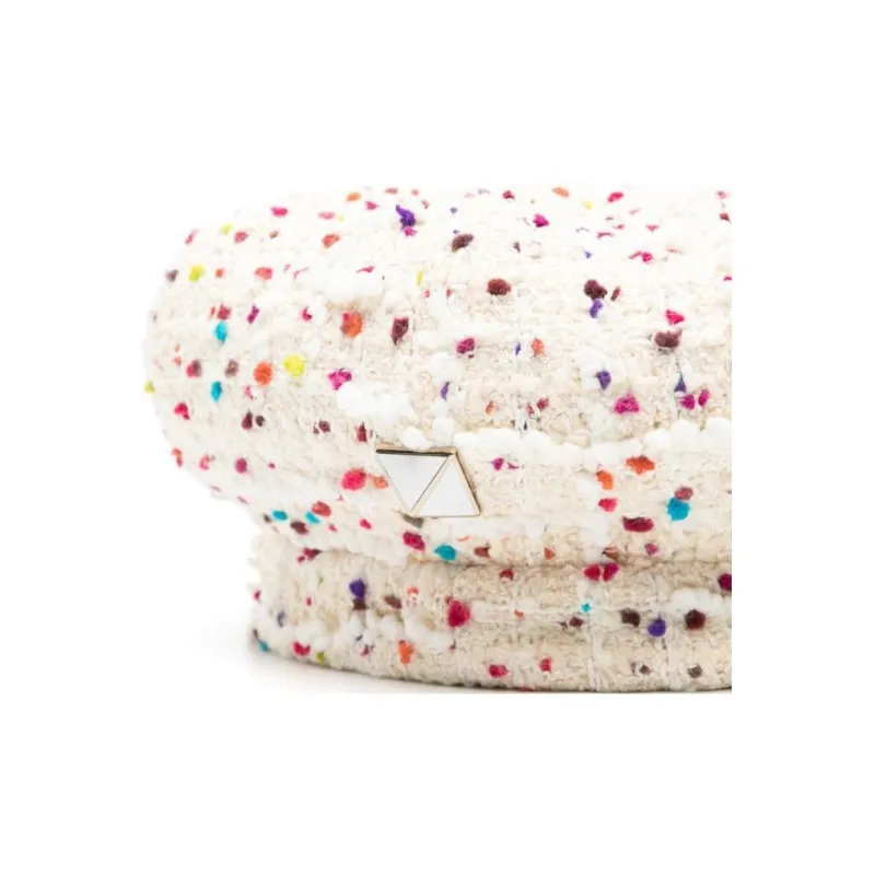 Valentino Viscose Polyamide Acrylic Cotton Wool Polyester Berets Women's White-1