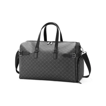 POLO PVC Synthetic Leather Men's Shoulder Bag, Crossbody Bag, Handbag Travel Bag 32L Unisex Dark Gray