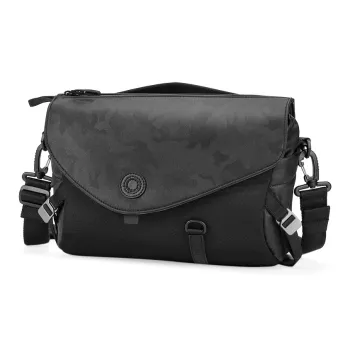 POLO Fabric Shoulder Bag Medium Size Men's Camouflage Black