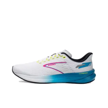 Brooks Hyperion Cushioned Slip Resistant Low Top Running Shoes Men's White Blue