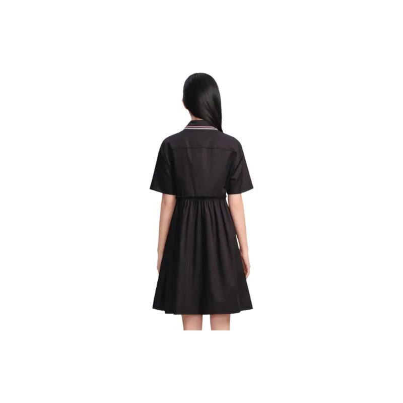 Blood Glitter Short-Sleeved Dresses Women's Black-0
