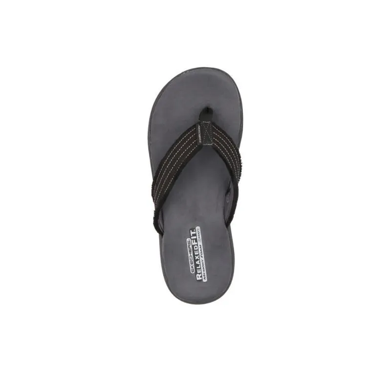 Skechers Relaxed Fit Rubber Sole Abrasion-Resistant Slide Slippers Men's-4