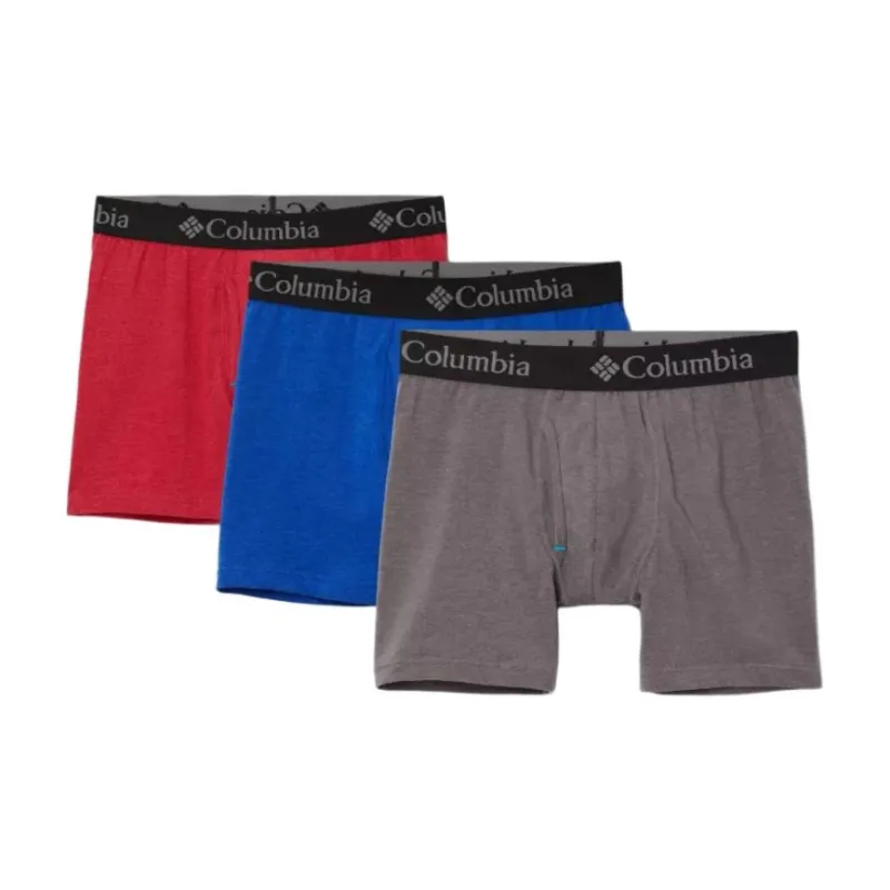 Columbia Underpants Men's 3 Pack Red/Blue/Gray-0