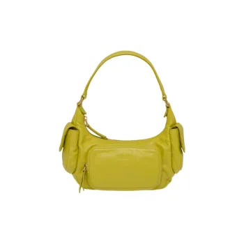 MIU MIU Sheepskin Locomotive Package One Shoulder Handbag Women's Mandarin Green