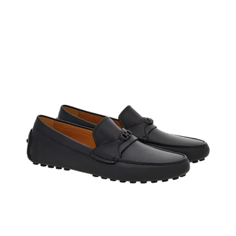 FERRAGAMO Gommino Loafers Men's Black-2