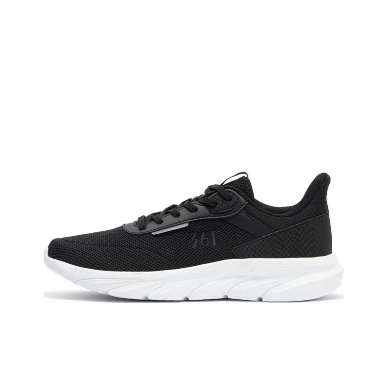 361° Cushioning, Wear Resistant Low Top Casual Running Shoes Men's Black White-0