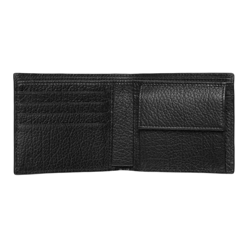 GUCCI Grain Leather Wallet Regular Men's Black-3