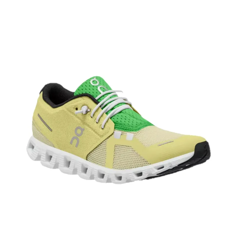 On Cloud 5 Push Durable Breathable Low Top Running Shoes Men's Yellow Green-2
