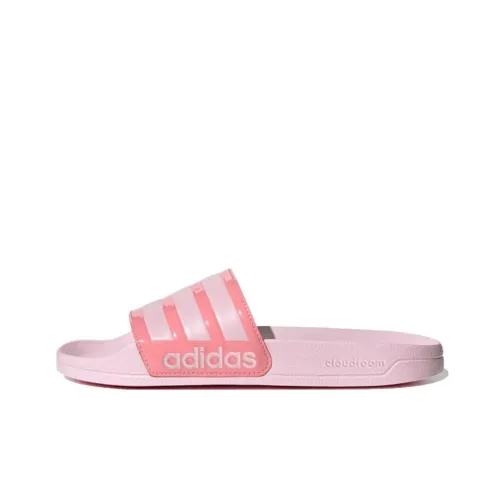 Adidas Adilette Shower Slides Clear Pink Super Pop