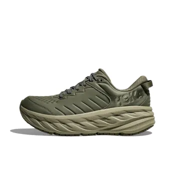 HOKA ONE ONE Bondi SR Anti Slip Wear Resistant Low Top Running Shoes Men's Olive