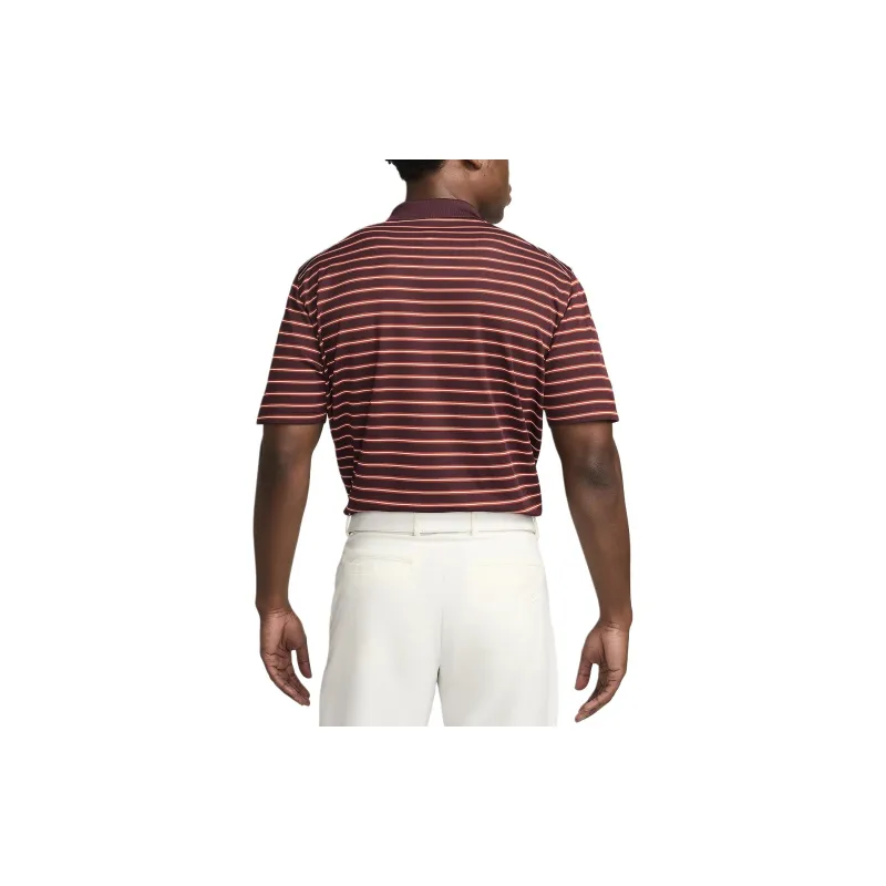 Nike Dri-Fit Dri-FIT Victory Striped Golf Polo Shirt Men's Brown Red-1