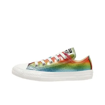 Converse Chuck Taylor All Star Unicorn Glitter Low Top Anti-Slip Wear-Resistant Low-Top Canvas Shoes Women's Rainbow