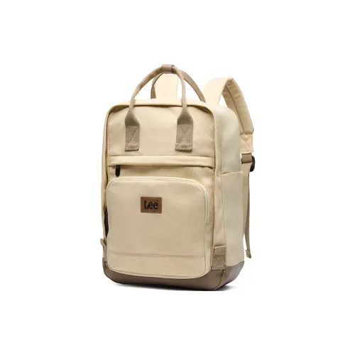 Lee PVC Water Repellent College Backpack High School Girl Backpack Regular Unisex Khaki/Black