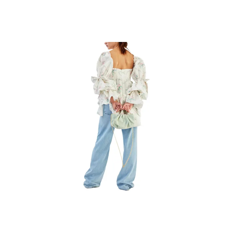 FREE PEOPLE Selkie Lovestruck Dress Long-Sleeved Dresses Women's Debutante/Tulip-1