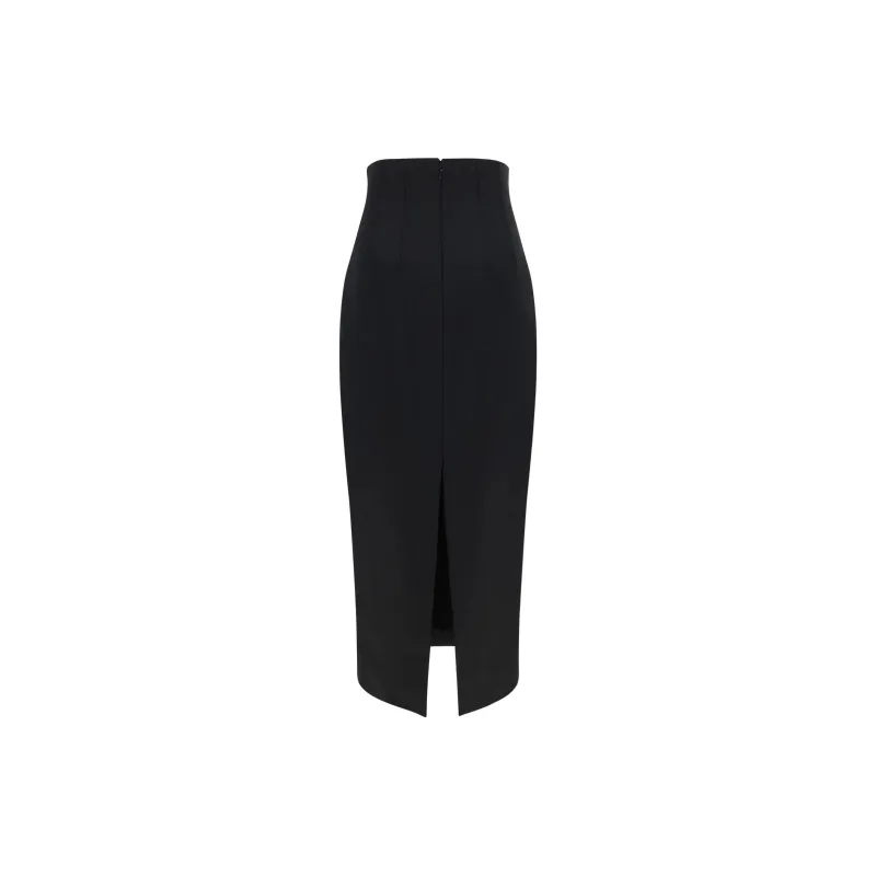 KHAITE The Loxley High Waisted Midi Skirt-1