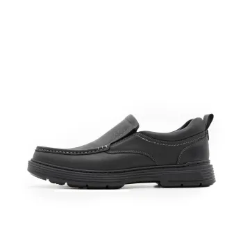 Satchi Men's Platform Slip-on Casual Leather Shoes Men's Black