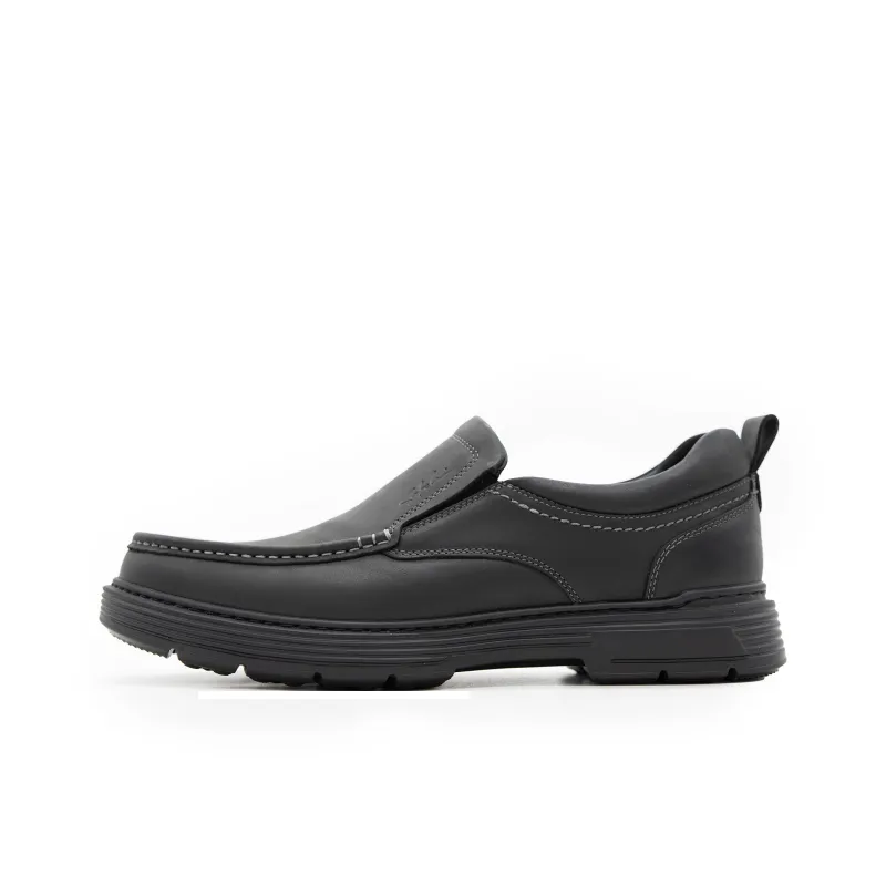 Satchi Men's Platform Slip-on Casual Leather Shoes Men's Black-0