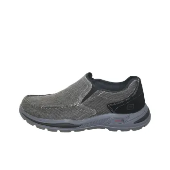 Skechers Arch Fit Motley Rolens Cushioning Breathable Low-Top Casual Shoes Men's Black Gray
