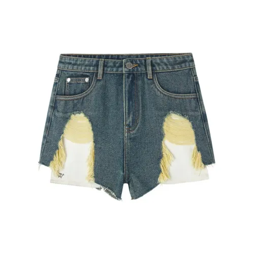 NAWS Denim Shorts Women's Iris Blue-White