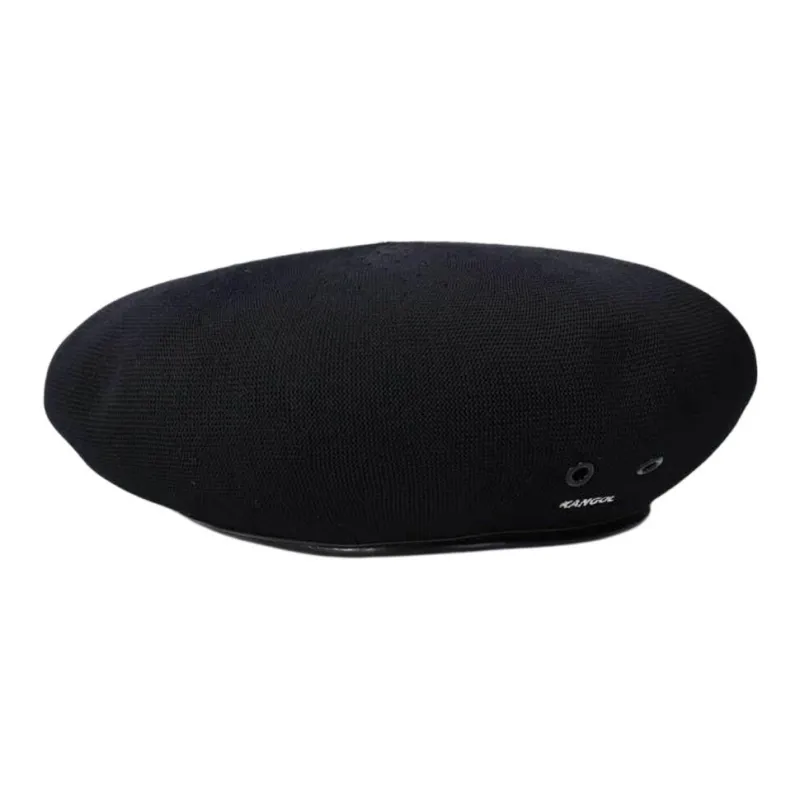 KANGOL Synthetic Leather Polyester Modified Acrylic Berets Unisex Black-0