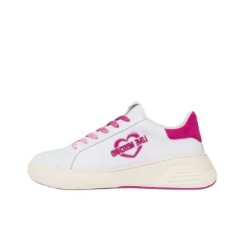 MOSCHINO Star Love Low-Top Casual Shoes For Everyday Life Women's White Pink