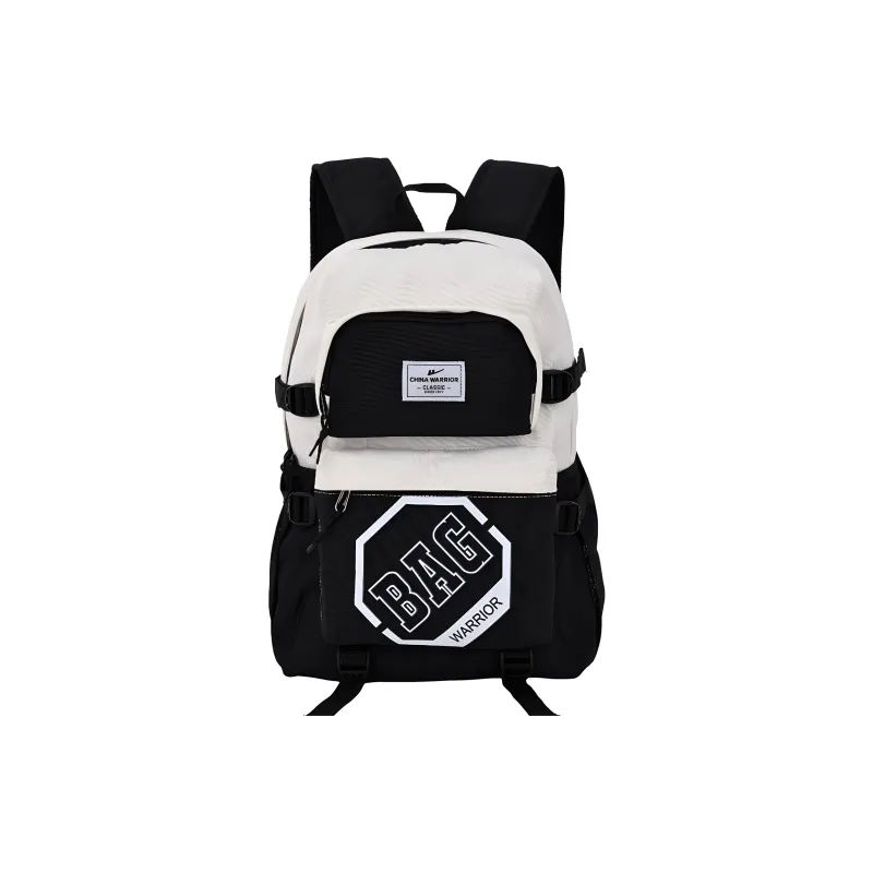 Warrior Nylon Laptop Backpack Regular Unisex Black/White-23