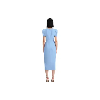 Self-portrait Short-Sleeved Dresses Women's Misty Blue