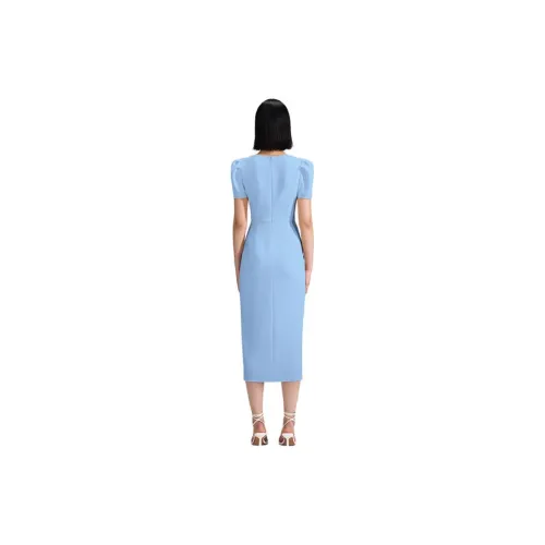 Self-portrait Short-Sleeved Dresses Women's Misty Blue
