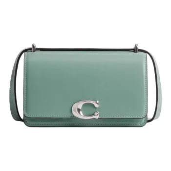 COACH Bandit Premium Calfskin Shoulder Bag Crossbody Bag Small Size Women's Blue Crystal