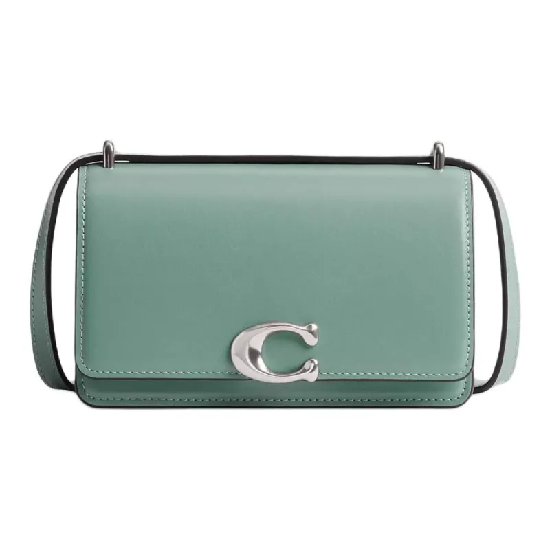 COACH Bandit Refined Calfskin Shoulder Bag, Crossbody Bag Trumpets Women's Blue Crystal-0