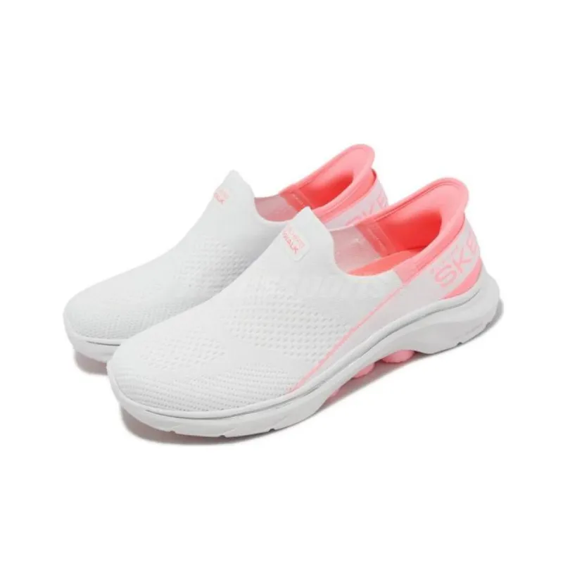 Skechers GO WALK 7 Hands Free Slip Ins Durable Breathable Low Top Casual Shoes Women's White-2