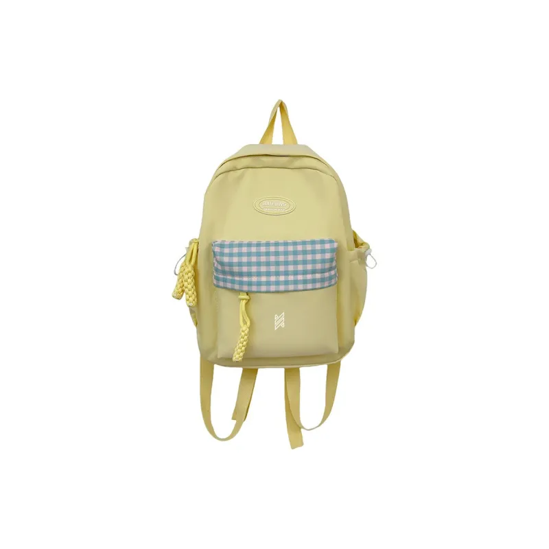 NOMK Nylon Backpack, Travel, Small Backpack Women's White/Blue/Black/Yellow/Green-9