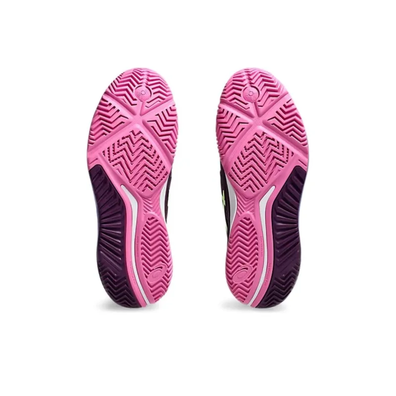 Asics Gel Resolution 9 Padel Deep Mauve Lime Green Women's-4