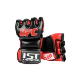 Microfiber Leather Half Finger Black Red
