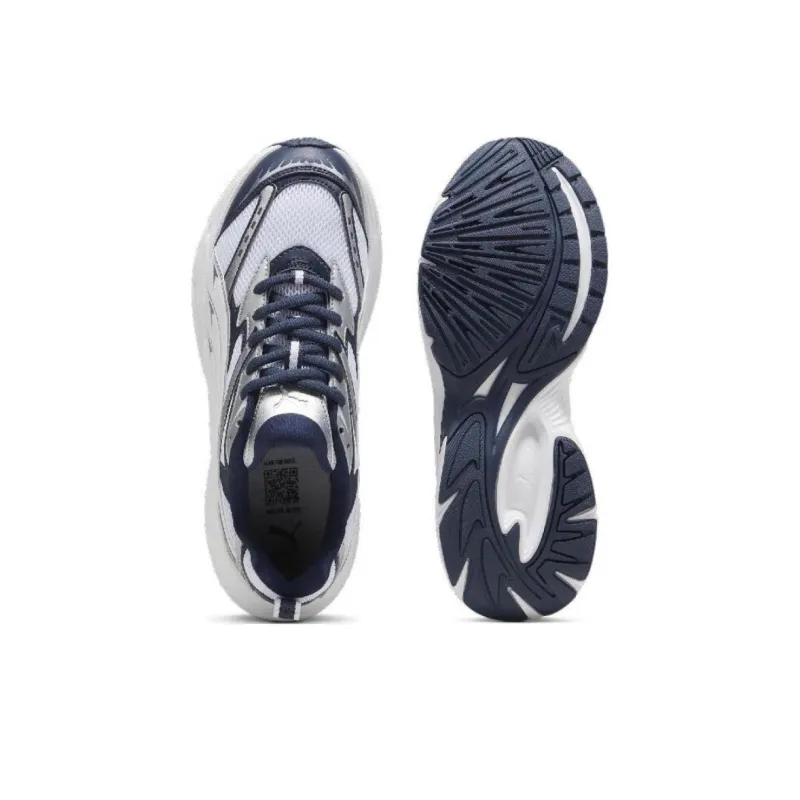 PUMA Morphic Anti Slip Wear Resistant Low Top Casual Shoes Unisex White Silver-3