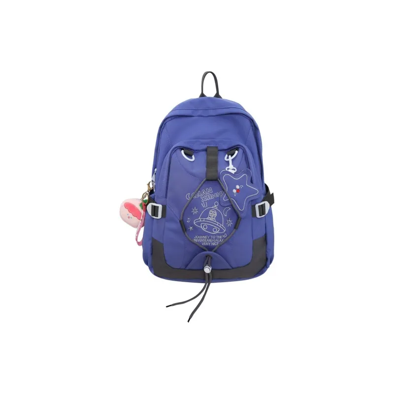 Bywhich Nylon Backpack Women's Yellow/Mint Green/Dark Purple/Gray-5