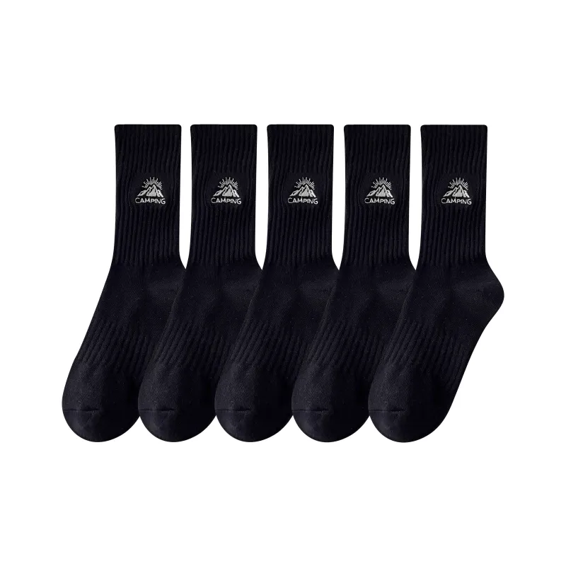 COTTON CHEESE Mid Calf Socks Men's 5 Pack-6