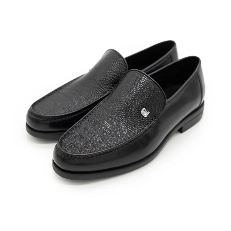 Satchi Business Formal Slip on Leather Shoes Men's Black-2