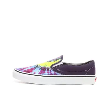 Vans Slip on Coverage Support Low Top Skateboard Shoes Unisex Yellow Purple