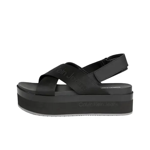 CKJ CALVIN KLEIN JEANS Strap Sandals 6cm Women's Black