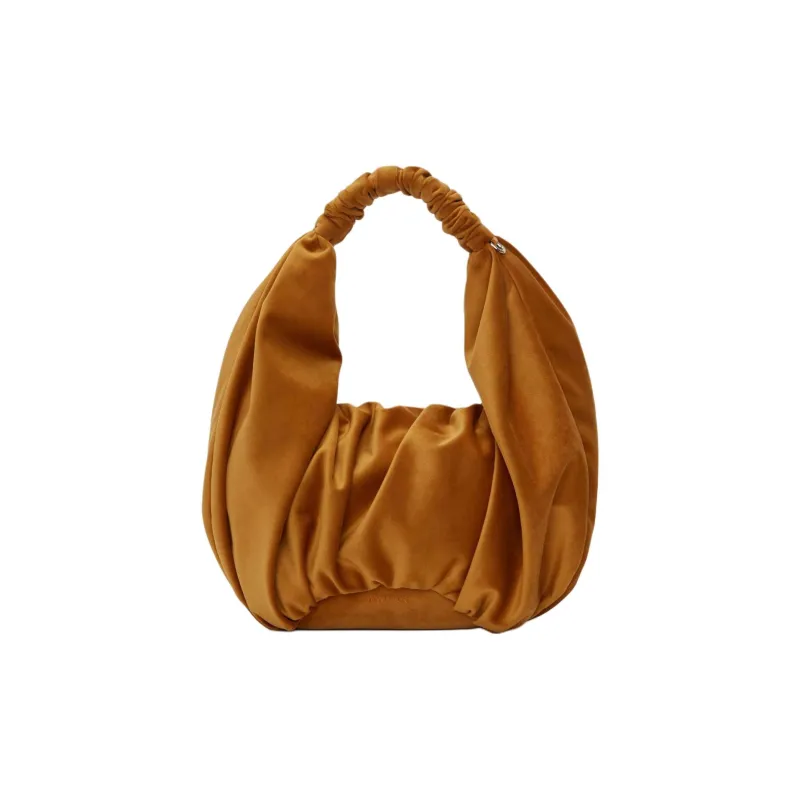 JW Anderson Ruffle Shopper Velvet Shoulder Bag-2