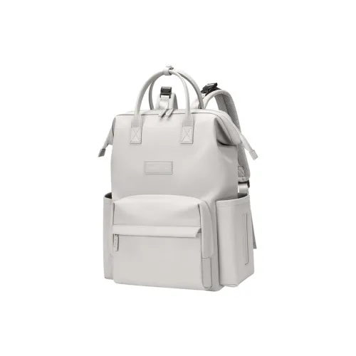 GOLF Synthetic Leather Graduation Travel Backpack Extra Large Unisex Haze Blue/Silver Haze Gray