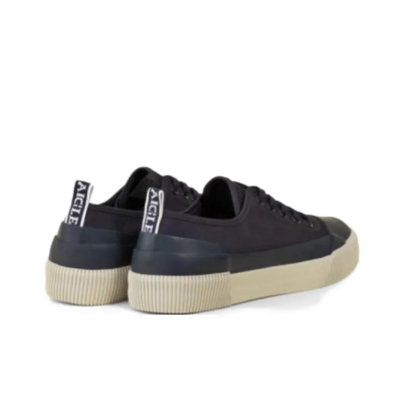 AIGLE Rubber Low W Anti Slip Wear Resistant Breathable Lightweight Low Top Canvas Shoes Women's Blue-3