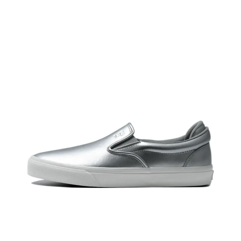 GOLUCK Abrasion Resistant Slip Resistant Low Top Skateboard Shoes Unisex Liquid Silver-0