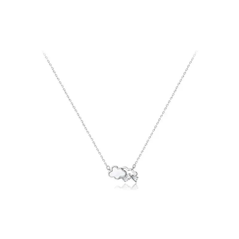 Kelanxi Sterling Silver Necklaces Women's-11